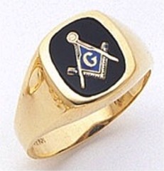 3rd Degree Masonic Blue Lodge Ring 10KT OR 14KT, Open or Solid Back, White or Yellow Gold, #108B