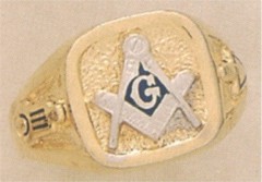3rd Degree Blue Lodge Masonic Ring 10KT OR 14KT, Solid Back  #13
