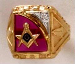 3rd Degree Masonic Ring 10KT OR 14KT  Open or Solid Back, White or Yellow Gold, #707