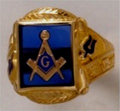 3rd Degree Masonic Ring 10KT OR 14KT Open or Solid Back, White or Yellow Gold, #708