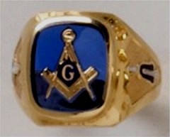 3rd Degree Masonic Ring 10KT OR 14KT Open or Solid Back, White or Yellow Gold, #711
