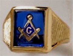 3rd Degree Masonic Ring 10KT OR 14KT Open or Solid Back, White or Yellow Gold, #712