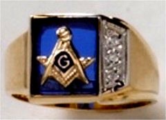 3rd Degree Masonic Ring 10KT OR 14KT Open or Solid Back, White or Yellow Gold, #714
