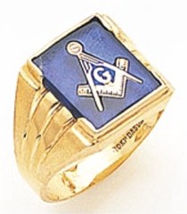 3rd Degree Masonic Blue Lodge Ring 10KT OR 14KT, Solid Back, White or Yellow Gold, #149b