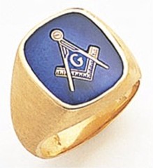 3rd Degree Masonic Blue Lodge Ring 10KT OR 14KT, Solid Back, White or Yellow Gold, #151b