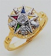 Eastern Star 10Kt or 14KT, Yellow or White Gold #8
