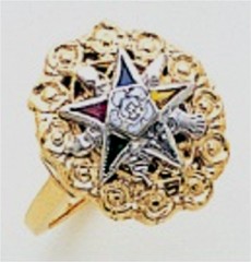 Eastern Star 10Kt or 14KT, Yellow or White Gold #15