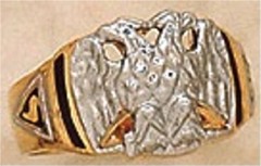 Scottish Rite Rings, 10 KT or 14KT Gold, Hollow Back  #1117