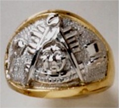 Masonic Past Master Rings, 10KT or 14KT YELLOW OR WHITE GOLD, Open or  Solid Back #1011