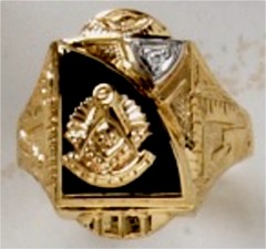 Masonic Past Master Rings 10KT or 14KT YELLOW OR WHITE Gold, Open or Solid Back #1022
