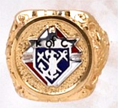 Knights of Columbus Rings,3rd Degree,10KT or 14KT Gold Open or Solid Back #1903
