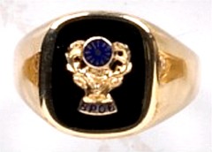 B.P.O.  ELKS  Ring 10Kt or 14KT, Yellow or White Gold Open or Solid Back #3100