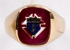 Knights of Columbus Ring,3rd or 4th Degree, 10KT or 14KT Gold, Open or Solid Back #1921