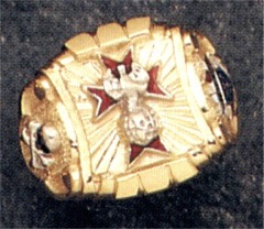 Knights of Columbus Rings,4th Degree,10KT or 14KT Gold Open or Solid Back #1905