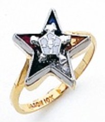 Eastern Star 10Kt or 14KT, Yellow or White Gold #25