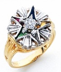 Eastern Star 10Kt or 14KT, Yellow or White Gold #26