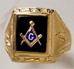 3rd Degree Blue Lodge Masonic Ring 10KT or 14KT Yellow or White Gold, Open or Solid Back #522