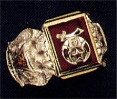 Scottish Rite & Shrine Ring 10KT or 14KT Gold, Open or Solid Back  #1401