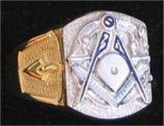 3rd Degree Masonic Blue Lodge Ring  10KT or 14KT Gold, Open or Solid Back, #324