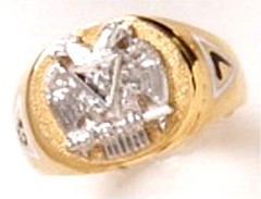 Scottish Rite Rings 10KT or 14KT Gold Open or Solid Back #1141