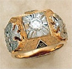 Scottish Rite Rings, 10KT or 14KT ,  Hollow Back 14 AND 32ND DEGREE,  #1202