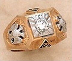 Scottish Rite Rings, 10KTor 14KT , Hollow Back 14 DEGREE AND 32ND,  #1207