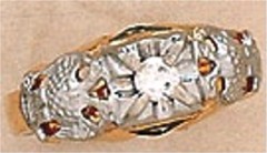 Scottish Rite Rings, 10KT or 14KT,Hollow Back, 14 AND 32ND, #1213