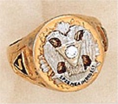 Scottish Rite Rings 10KT or 14KT Gold Solid Back 14TH DEGREE AND 32ND DEGREE  #1218