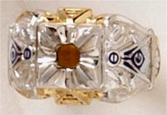 3rd Degree Blue Lodge Masonic Ring 10KT or 14KT Gold Solid Back  #430
