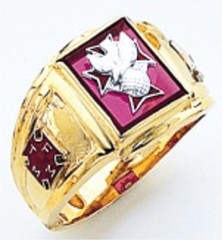 Knights of Columbus Rings,4th Degree,Harvey & Otis,10KT or 14KT Gold, Open Back  #310
