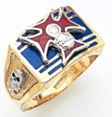 Knights of Columbus Rings,4th Degree,10KT or 14KT Gold, Solid Back  #321a