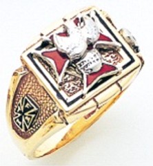 Knights of Columbus Rings,4th Degree,10KT or 14KT Gold, Solid Back  #322