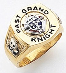 Knights of Columbus Rings, Past Grand Knight, Harvey & Otis 10K or 14K Gold, Open or Solid Back  #29