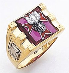 Knights of Columbus Rings,4th Degree,Harvey & Otis,10KT or 14KT Gold, Open Back  #31