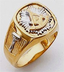 Masonic Past Master Rings 10KT or 14KT YELLOW OR WHITE Gold, Open or Solid Back #1045