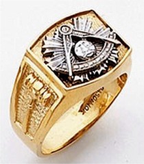 Masonic Past Master Rings 10KT or 14KT YELLOW OR WHITE Gold, Open or Solid Back #1044