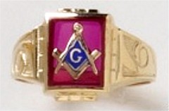 3rd Degree Blue Lodge Masonic Ring 10KT or 14KT Yellow or White Gold, Open or Solid Back #524
