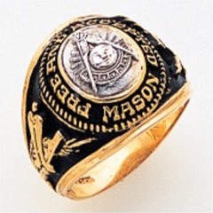 Masonic Past Master Rings 10KT or 14KT YELLOW  Gold, Open Back #1048