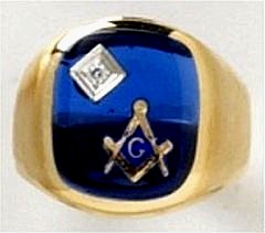 3rd Degree Masonic Ring 10KT OR 14KT  Open or Solid Back, White or Yellow Gold, #702