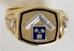 Pennsylvania Past Master Ring 10KT or 14KT YELLOW OR WHITE  Gold, Solid Back #1020