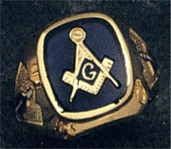 3rd Degree Blue Lodge Masonic Ring 10KT or 14KT YELLOW OR WHITE Gold, Open or Solid Back #412