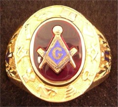 3rd Degree Blue Lodge Masonic Ring 10KT or 14KT YELLOW OR WHITE Gold, Open or Solid Back   #409