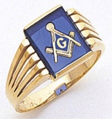 3rd Degree Masonic Blue Lodge Ring 10KT OR 14KT, Open Back, White or Yellow Gold, #125b