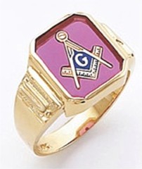 3rd Degree Masonic Blue Lodge Ring 10KT OR 14KT, Open or Solid Back, White or Yellow Gold, #135b