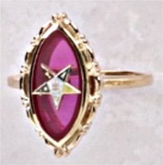 Eastern Star Ring 10KT or 14KT Yellow or White Gold #61