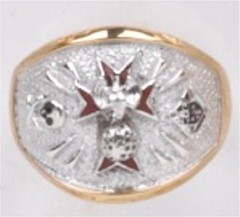 Knights of Columbus Rings,4th Degree,10KT or 14KT Gold Open or Closed  Back #1906