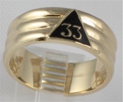 33RD DEGREE MASONIC RING  Yellow or White Gold #1601A