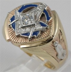 3rd Degree Blue Lodge Masonic Ring 10KT OR 14KT, Open or Solid Back #705A