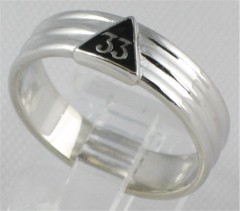 33RD DEGREE MASONIC MINI RING  10KT or 14KT Yellow or White Gold #1609A