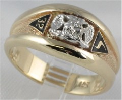 Scottish Rite Rings, 14 & 32ND DEGREE,10KT or 14KT Gold, Solid Back  #1107